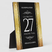 Elegant 27th Music Wedding Jubileum Celebration Fotoplaat (Zijkant)