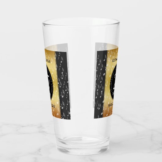 Elegant 27th Music Wedding Jubileum Celebration Glas (Rechts)