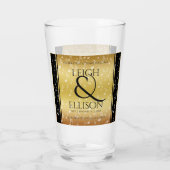 Elegant 27th Music Wedding Jubileum Celebration Glas (Achterkant)