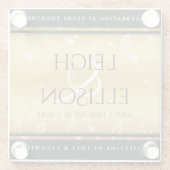 Elegant 27th Music Wedding Jubileum Celebration Glazen Onderzetter (Achterkant)