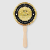 Elegant 27th Music Wedding Jubileum Celebration Handwaaier (Achterkant)