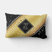 Elegant 27th Music Wedding Jubileum Celebration Kussen (Achterkant)