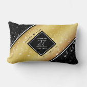 Elegant 27th Music Wedding Jubileum Celebration Kussen (Voorkant)