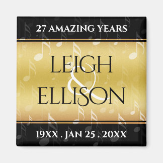 Elegant 27th Music Wedding Jubileum Celebration Magneet