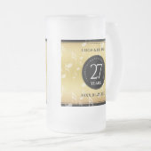 Elegant 27th Music Wedding Jubileum Celebration Matglas Bierpul (Voorkant rechts)