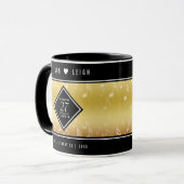 Elegant 27th Music Wedding Jubileum Celebration Mok (Voorkant links)