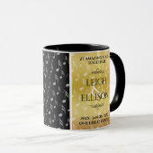 Elegant 27th Music Wedding Jubileum Celebration Mok (Voorkant rechts)