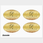 Elegant 27th Music Wedding Jubileum Celebration Ovale Sticker (Vel)