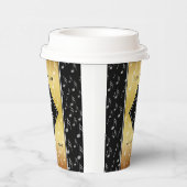 Elegant 27th Music Wedding Jubileum Celebration Papieren Bekers (Rechts)