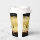 Elegant 27th Music Wedding Jubileum Celebration Papieren Bekers (Rechts)