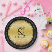 Elegant 27th Music Wedding Jubileum Celebration Papieren Bordje (Feest)