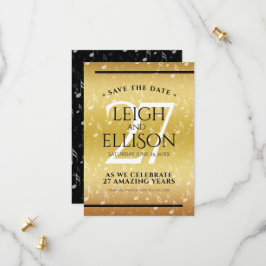 Elegant 27th Music Wedding Jubileum Celebration Save The Date