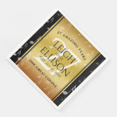 Elegant 27th Music Wedding Jubileum Celebration Servet (Hoek)