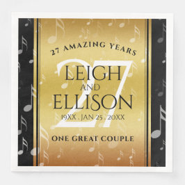 Elegant 27th Music Wedding Jubileum Celebration Servet