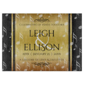 Elegant 27th Music Wedding Jubileum Celebration Snijplank (Voorkant)