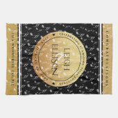 Elegant 27th Music Wedding Jubileum Celebration Theedoek (Horizontaal)