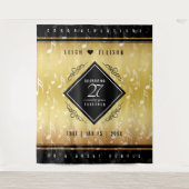 Elegant 27th Music Wedding Jubileum Celebration Wandkleed (Voorkant)