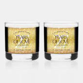 Elegant 27th Music Wedding Jubileum Celebration Whisky Glas (Voorkant)