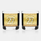 Elegant 27th Music Wedding Jubileum Celebration Whisky Glas (Achterkant)