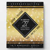 Elegant 27th Music Wedding Jubileum Fotoplaat (Voorkant)