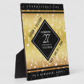 Elegant 27th Music Wedding Jubileum Fotoplaat (Zijkant)