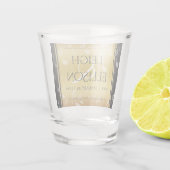 Elegant 27th Music Wedding Jubileum Shot Glas (Achterkant)