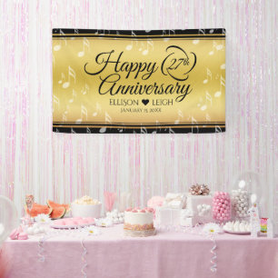 Elegant 27th Music Wedding Jubileum Spandoek
