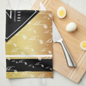 Elegant 27th Music Wedding Jubileum Theedoek (Quarter Fold)