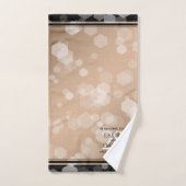 Elegant 28th Linen Wedding Jubileum Bad Handdoek (Handdoek)