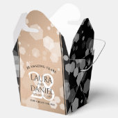 Elegant 28th Linen Wedding Jubileum Bedankdoosjes (Geopend)