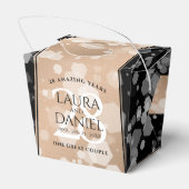 Elegant 28th Linen Wedding Jubileum Bedankdoosjes (Achterkant)