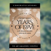 Elegant 28th Linen Wedding Jubileum Celebration Acryl Bord (Neutraal)