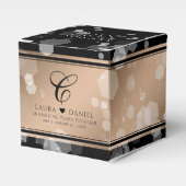 Elegant 28th Linen Wedding Jubileum Celebration Bedankdoosjes (Voorkant Zijde)