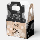 Elegant 28th Linen Wedding Jubileum Celebration Bedankdoosjes (Geopend)