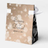 Elegant 28th Linen Wedding Jubileum Celebration Bedankdoosjes (Achterkant)