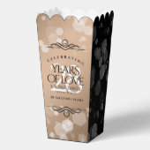 Elegant 28th Linen Wedding Jubileum Celebration Bedankdoosjes (Achterkant)