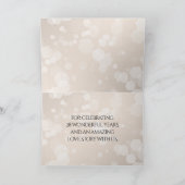 Elegant 28th Linen Wedding Jubileum Celebration Bedankkaart (Binnen)