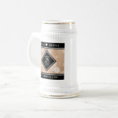 Elegant 28th Linen Wedding Jubileum Celebration Bierpul (Voorkant links)