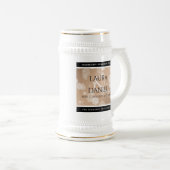 Elegant 28th Linen Wedding Jubileum Celebration Bierpul (Voorkant rechts)