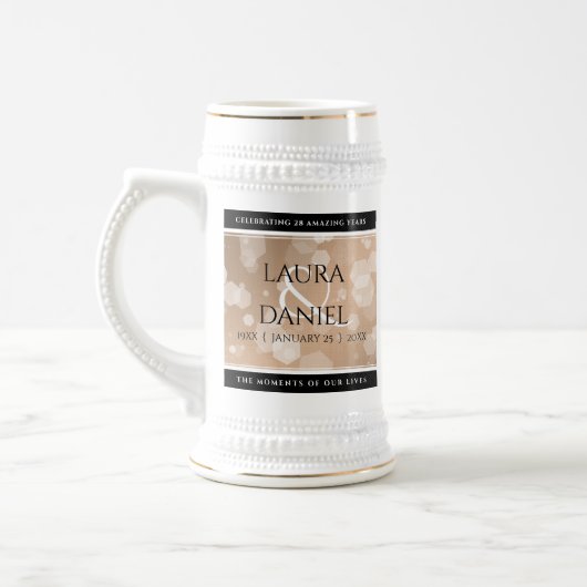 Elegant 28th Linen Wedding Jubileum Celebration Bierpul (Links)