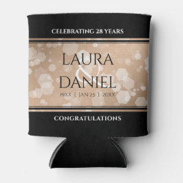 Elegant 28th Linen Wedding Jubileum Celebration Blikjeskoeler