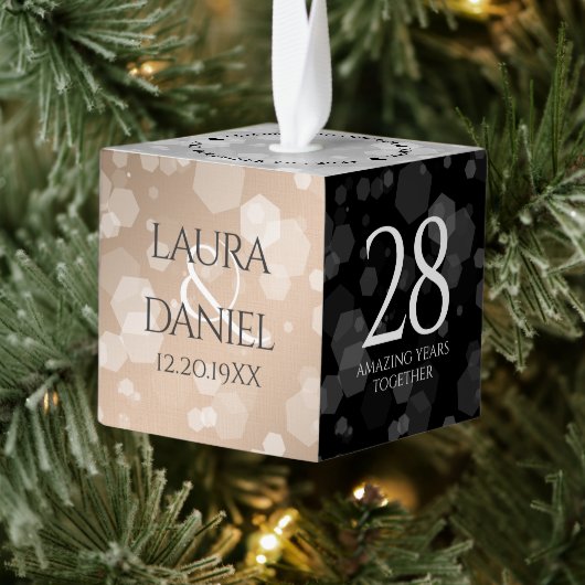 Elegant 28th Linen Wedding Jubileum Celebration Decoratie (Boom)