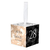 Elegant 28th Linen Wedding Jubileum Celebration Decoratie (Voorkant hoekig)