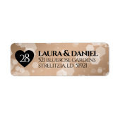 Elegant 28th Linen Wedding Jubileum Celebration Etiket (Voorkant)