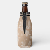 Elegant 28th Linen Wedding Jubileum Celebration Flesjeskoeler (Fles Achterkant)