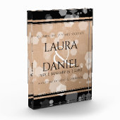 Elegant 28th Linen Wedding Jubileum Celebration Fotoblokken (Links)