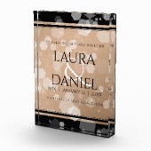 Elegant 28th Linen Wedding Jubileum Celebration Fotoblokken (Rechts)