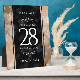 Elegant 28th Linen Wedding Jubileum Celebration Fotoplaat
