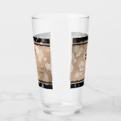 Elegant 28th Linen Wedding Jubileum Celebration Glas (Links)