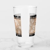 Elegant 28th Linen Wedding Jubileum Celebration Glas (Rechts)